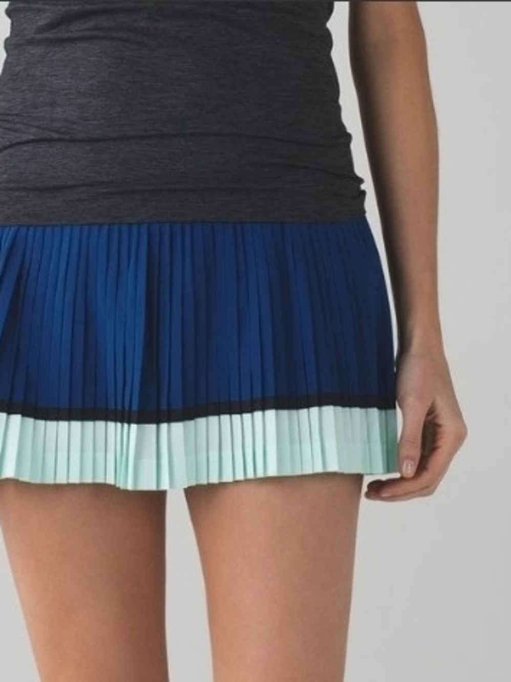 lululemon athletica Pleated Mini Skirt in Blue and Mint